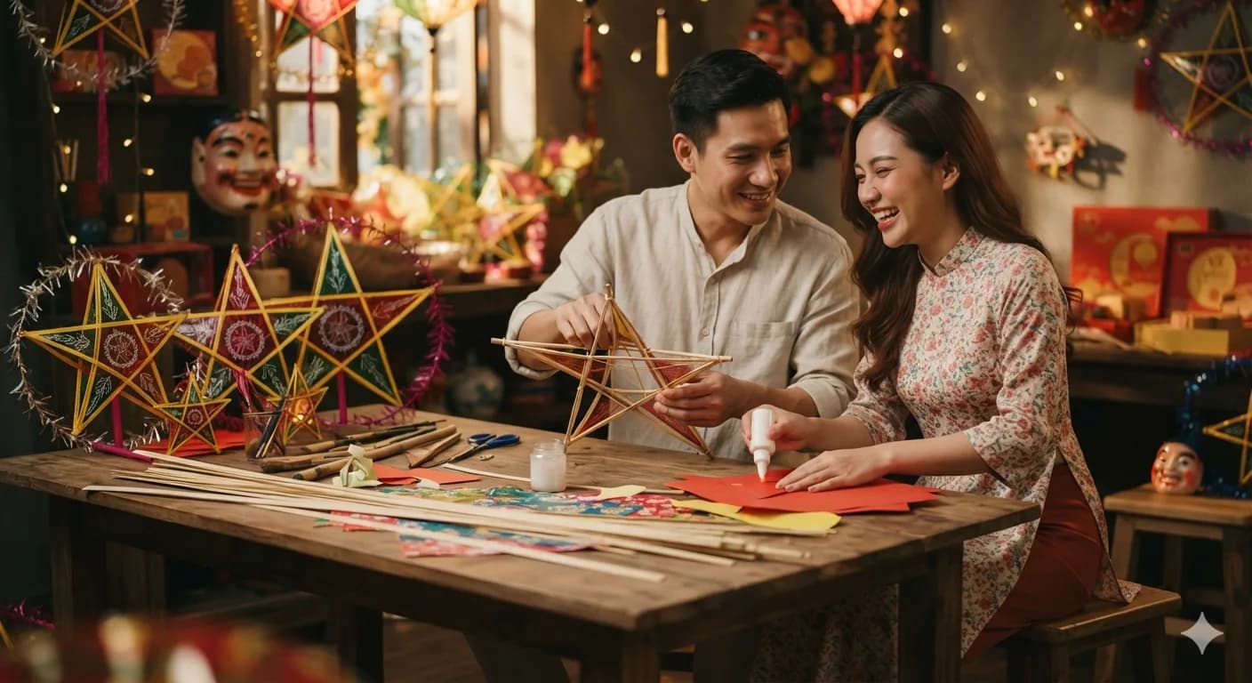 Tự làm lồng đèn tại nhà cùng nhau